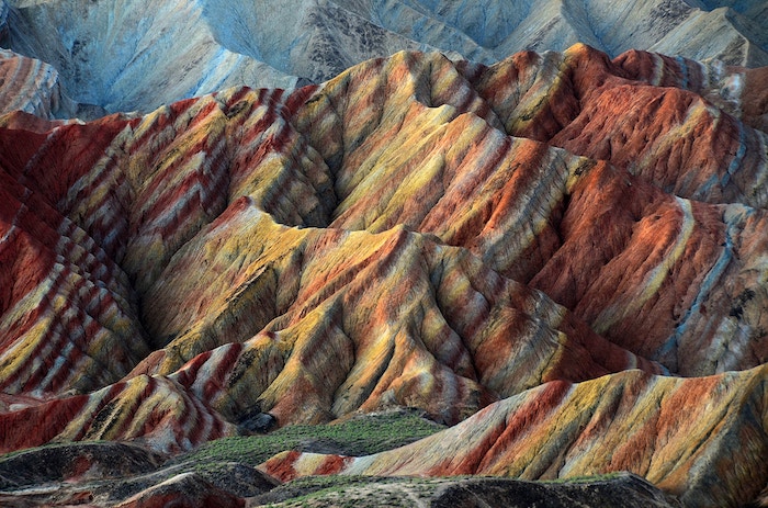 a colorful rainbow mountain