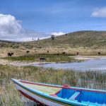 peru lake titicaca amantani island boat image