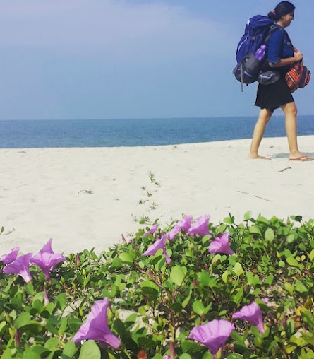 author priyanka gupta an itinerant writer travel blogger digital nomad on a beach