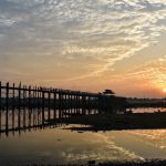 u bein bridge sunrise mandalay burma