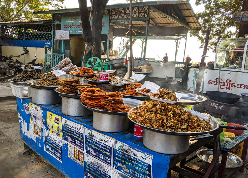 12 Myanmar Traditional Food – Eating My Way Through Burma 20 u-bein-bridge-mandalay-myanmar-street-food