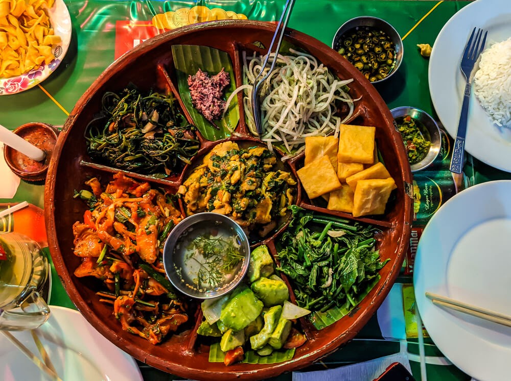 shan traditional meal burmese food