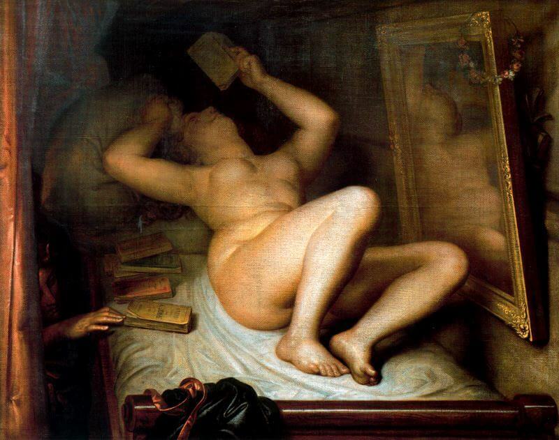 Antoine_Wiertz_La_liseuse_de_romans reading woman