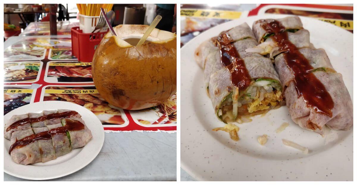 My Journey With Street Food of Malaysia – A Photo Essay 44 popiah-and-coconut-juice-in-malaysia.jpeg