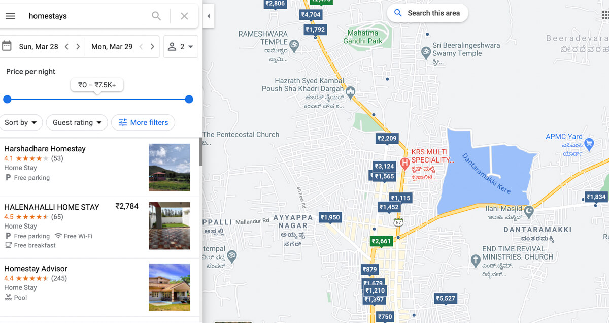 Homestays in India – Pros and Cons, Tips, and Tried Homes 16 1 / 1 – searching for homestays in india using google maps.jpeg