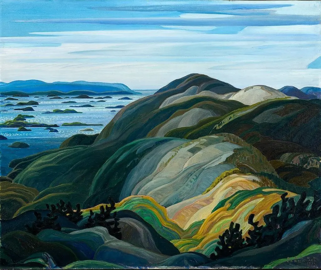 Franklin_Carmichael_-_Bay_of_Islands_from_Mt._Burke