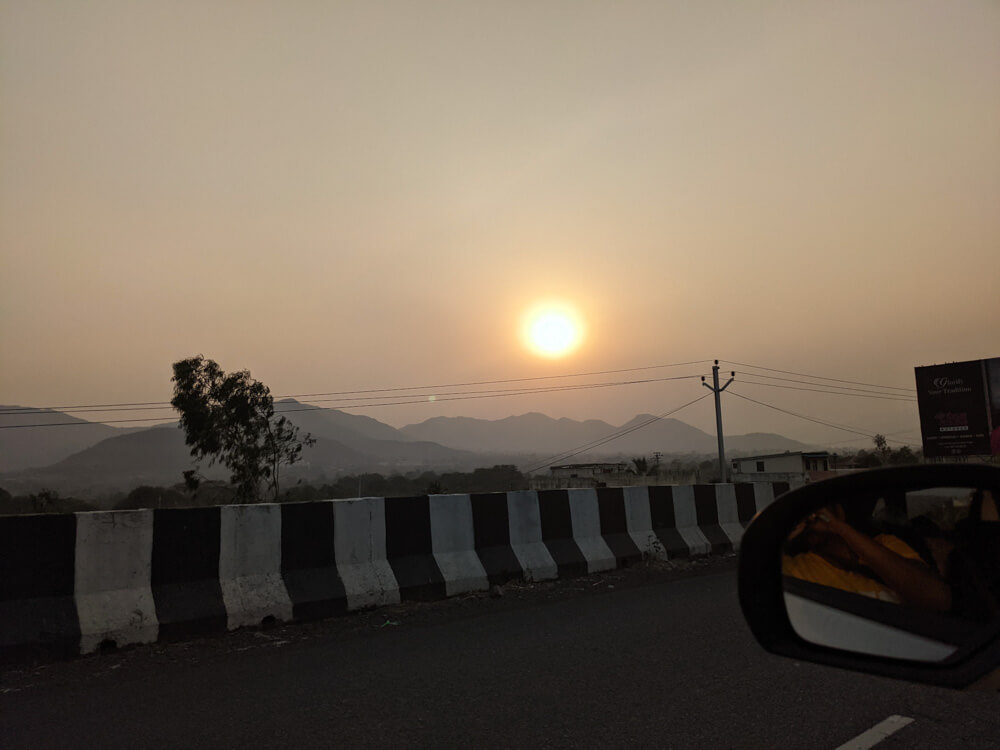 driving on Indian highways in pandemic lockdown