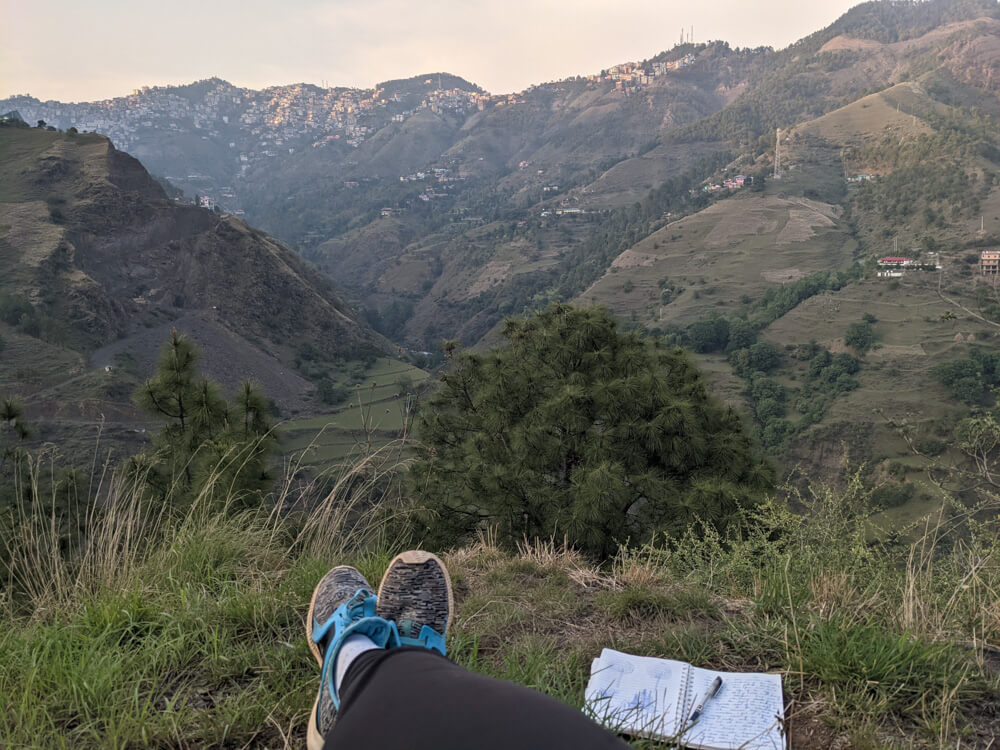 The Pandemic, Start of Our Indefinite Nomadic Journey, Crossing Barricaded Indian State Borders, Collective Helplessness, and Fundraiser Campaigns 7 view of himachal valley