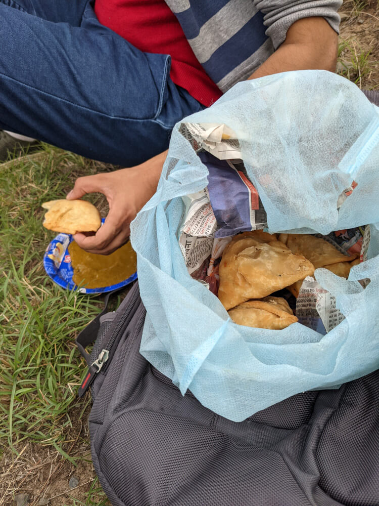 eating-samosas-in-the-jungle