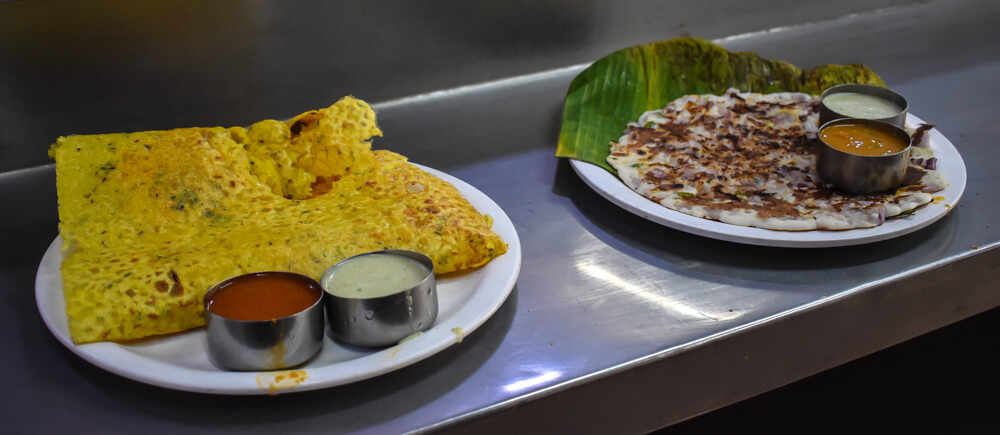 onion utthapam and rava onion masala dosa in shiv sagar bangalore popular south indian dosas