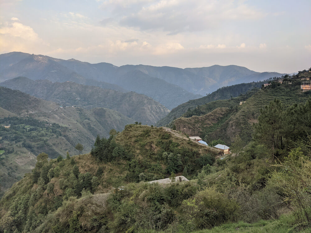 the tilla of mehli shimla as seen from the path