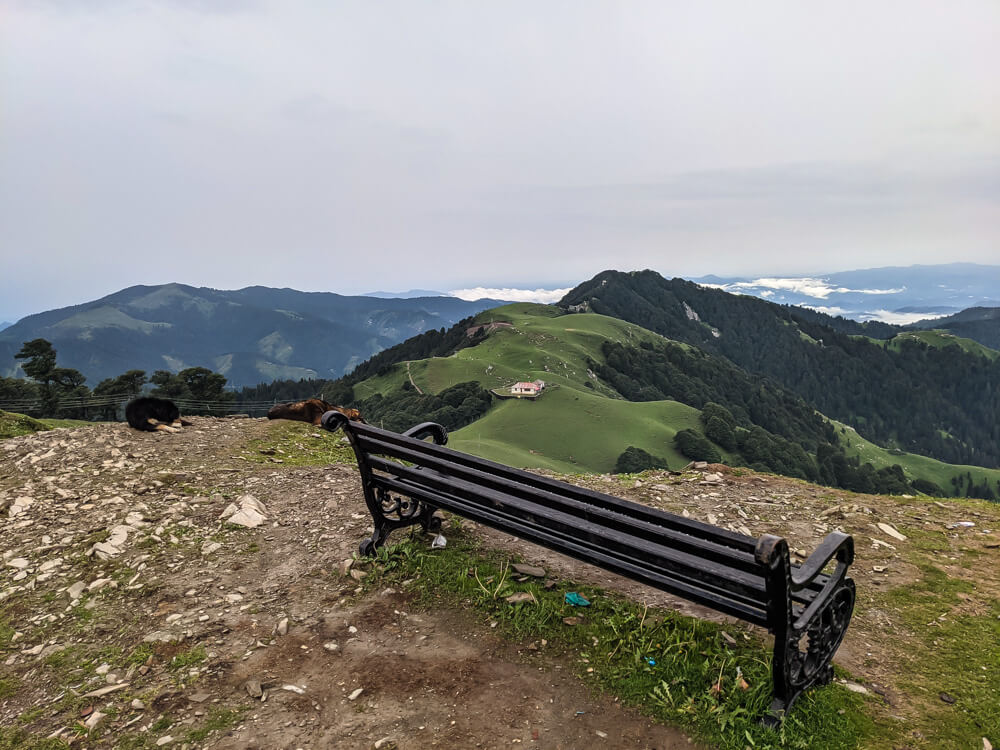 We Dared to Hike to Shikari Devi Temple (Mandi Himachal) On Our Own 52 bench shikari