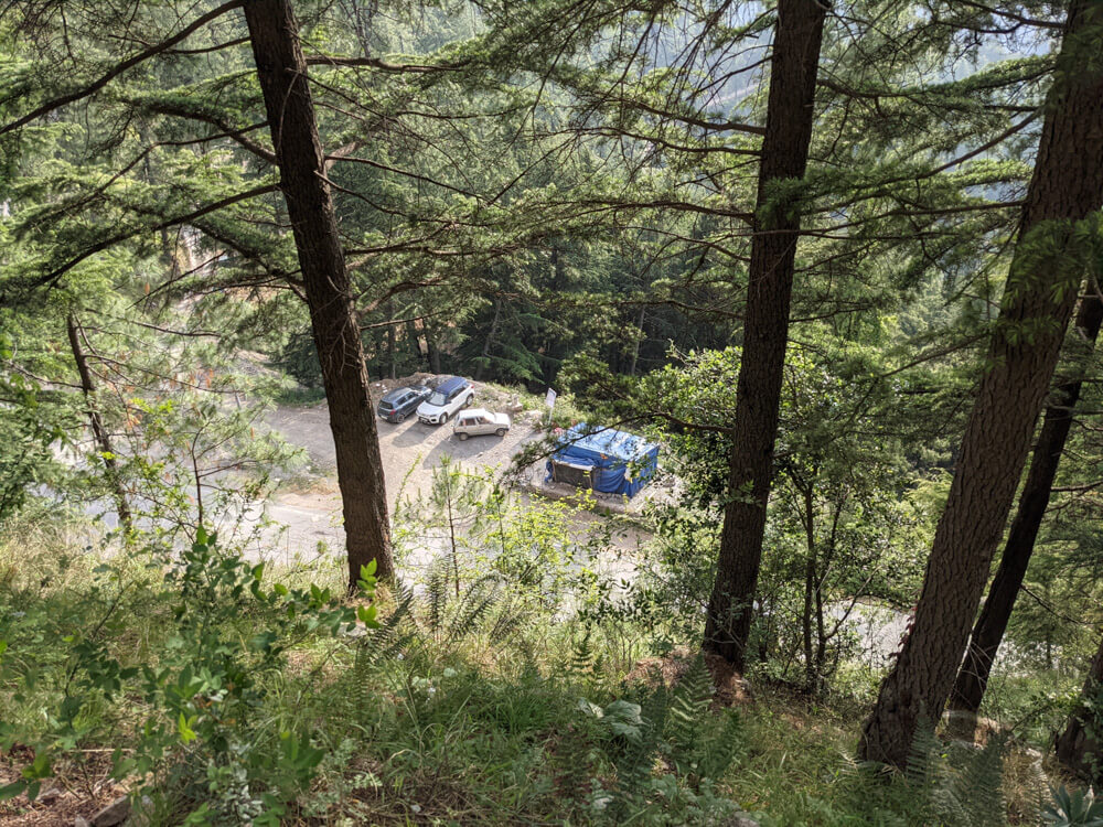 car parked at the base