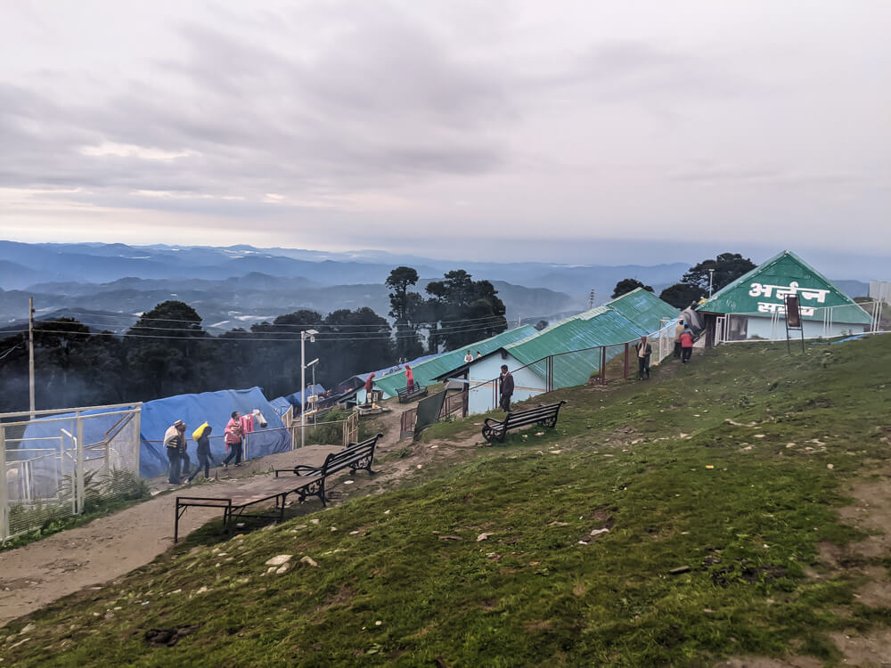 We Dared to Hike to Shikari Devi Temple (Mandi Himachal) On Our Own 60 devotees around shikari
