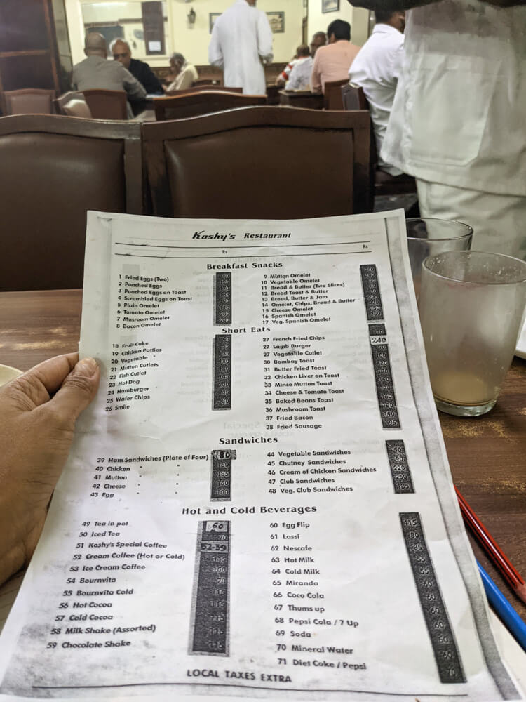 Best Restaurants Near MG Road Bangalore – Adventures of My Belly 13 menu koshy's parade cafe on mg road bangalore