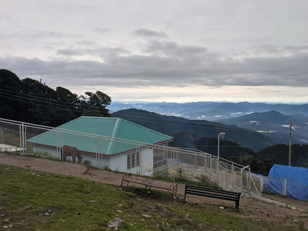 tents around shikari mata jhanjheli