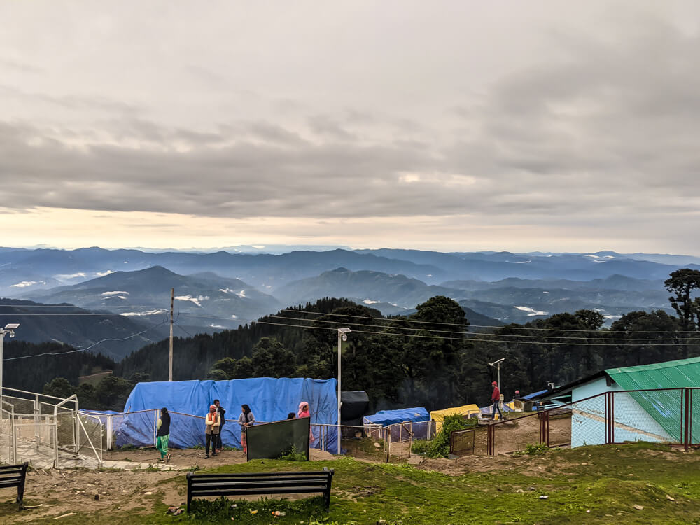 tents around shikari mata temple