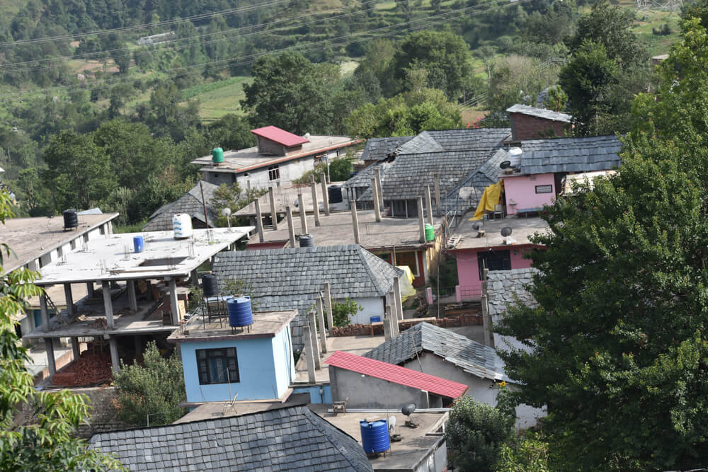 top view of pangna village karsog