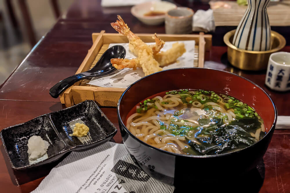 udon noodle soup at Azuki japanese bistro