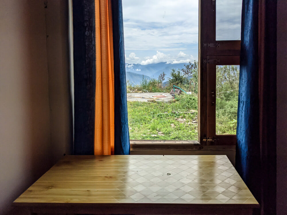 view from the fagu homestay