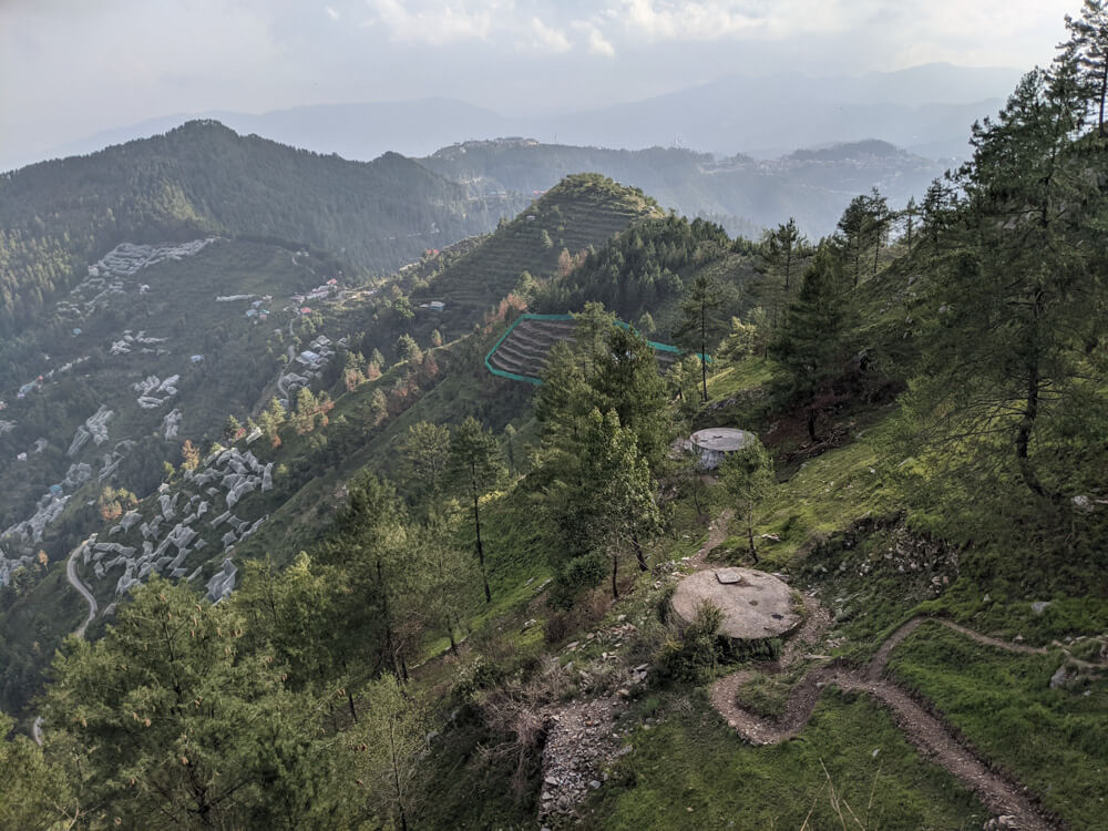 Sunny Picnic at Kanag Devi Temple, Theog (Shimla) – Pastures in Obscurity 7 view while getting down from kanag