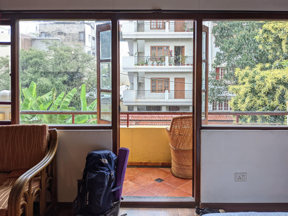 balcony of a bangalore best hotel in richmond town