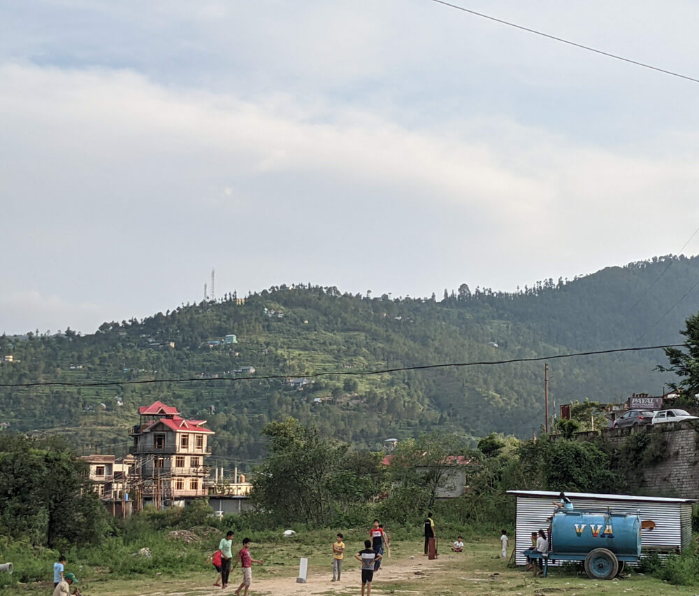 children playing in karsog village