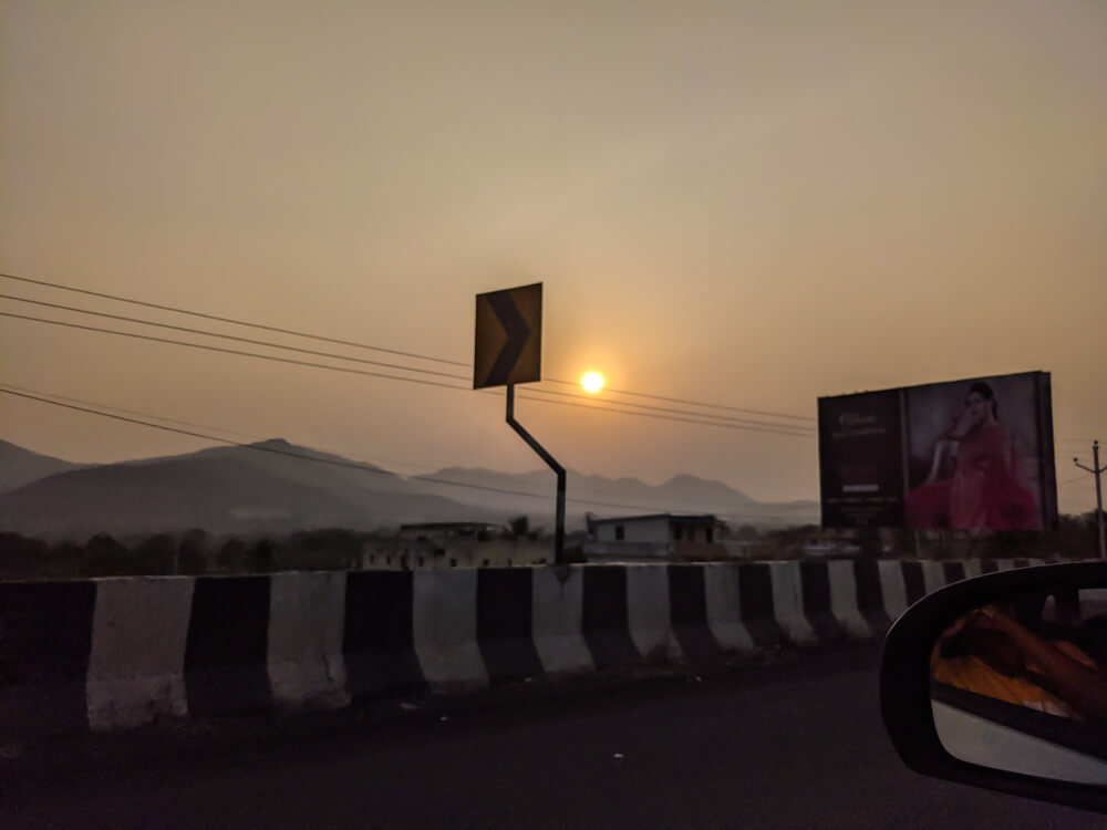 driving through India