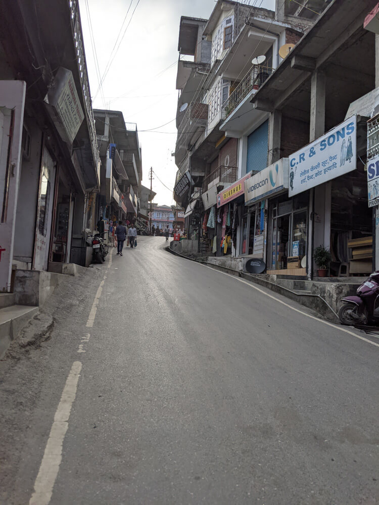 Shoe Shopping in Karsog Mandi – Things Nomadic Writers Have To Do 10 the uphill road in karsog