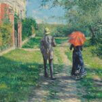1024px-Gustave_Caillebotte,_1881_-_Chemin_montant (1) (1) a man and a woman walking apart from each other in a garden