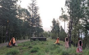 outside a temple in himacha