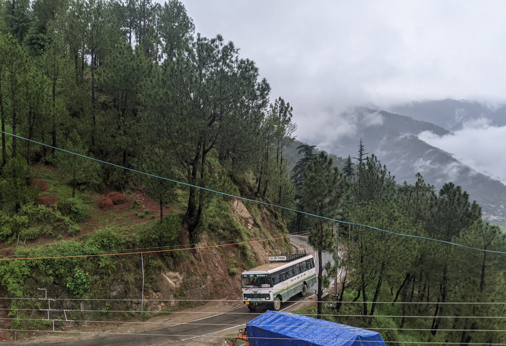 you can always find a hrtc bus in himachal