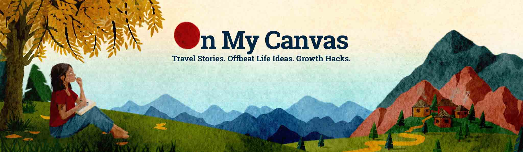 personal growth and travel blog on my canvas homepage banner image