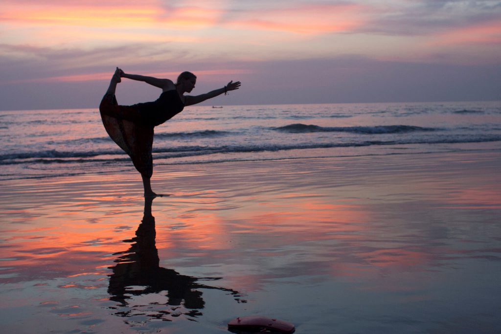 a person on agonda beach goa