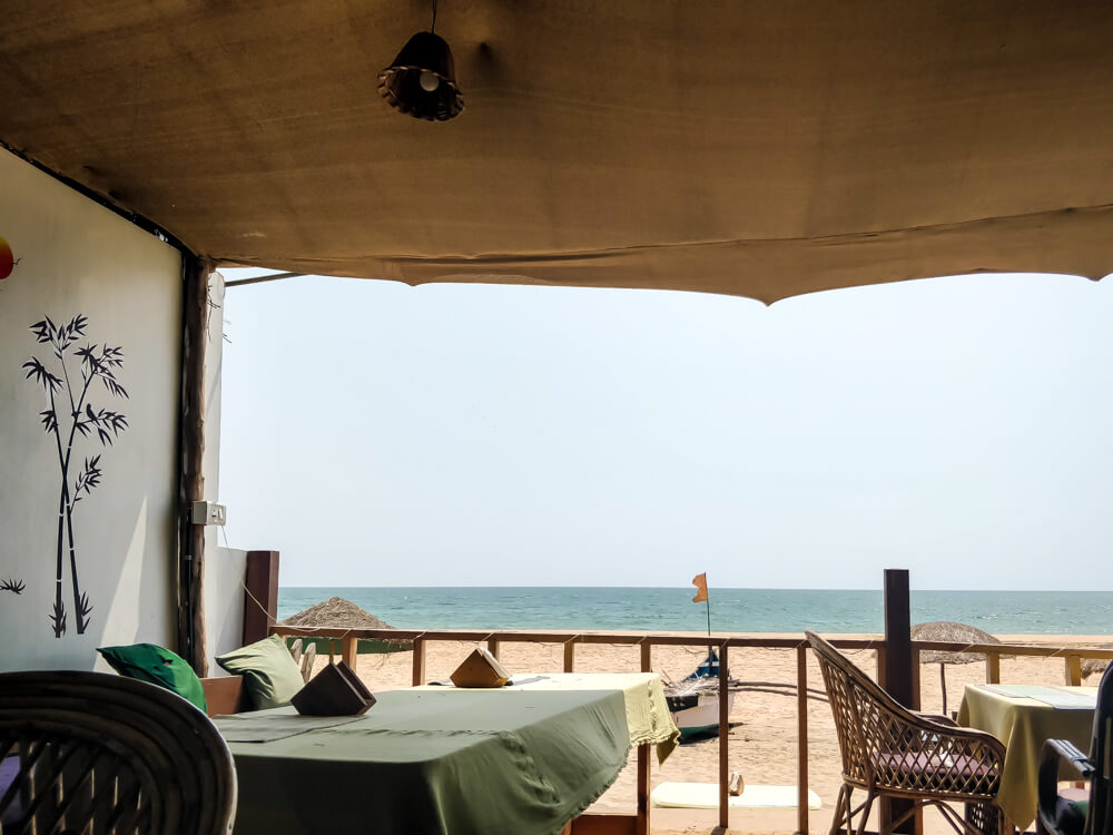 Writer's Notes From Agonda Beach, Goa 2 sitting on a beach shack agonda goa