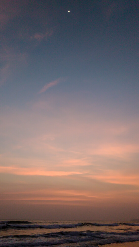 Writer's Notes From Agonda Beach, Goa 8 sunset and moon agonda goa