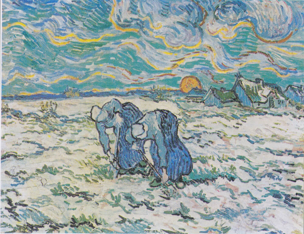 2048px-Van_Gogh_-_Zwei_grabende_Bäuerinnen_auf_schneebedecktem_Feld potato workers in the field van gogh painting nature