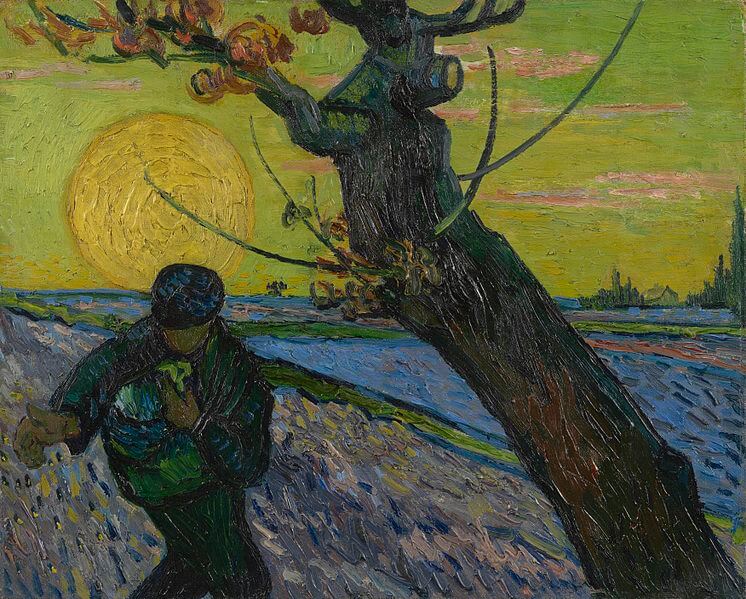 746px De zaaier s0029V1962 Van Gogh Museum painting of van gogh showing a sower to show human characteristics of swanns way by proust piece 1