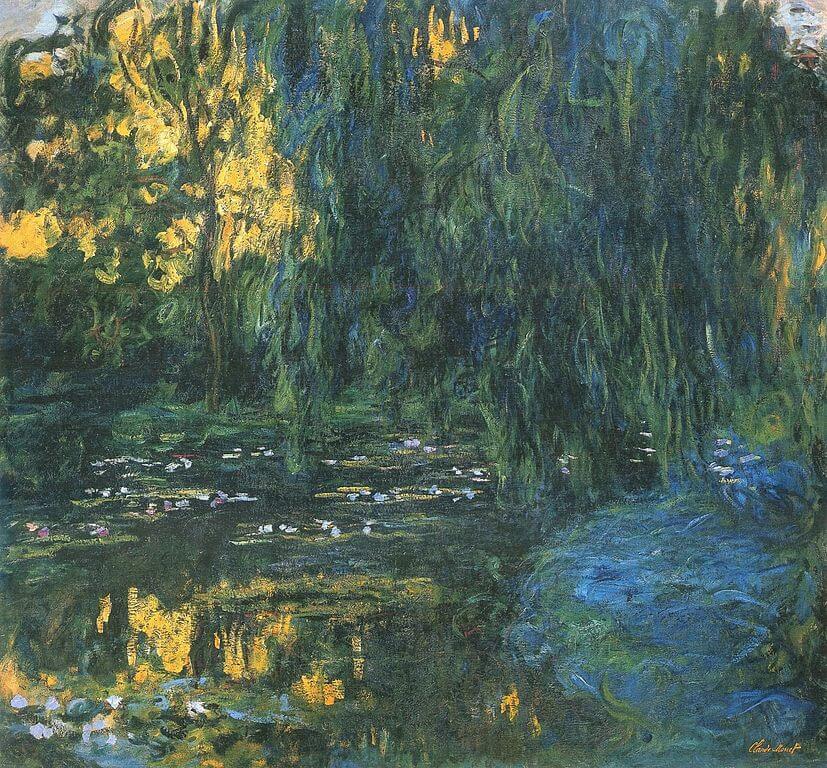 827px Claude Monet Water Lily Pond and Weeping Willow 1
