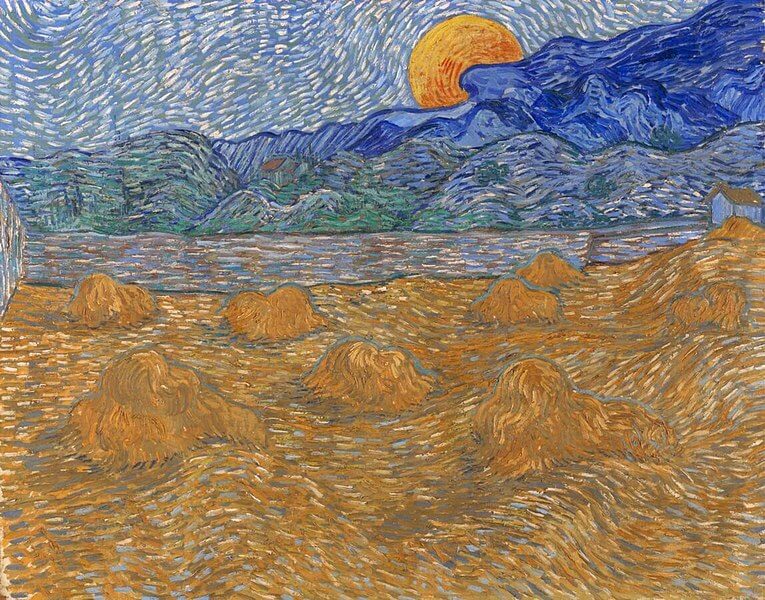 43 Observations on Human Beings From Proust (Swann's Way: In Search of Lost Time Vol 1) 4 Landscape with Wheat Sheaves and Rising Moon F735 1