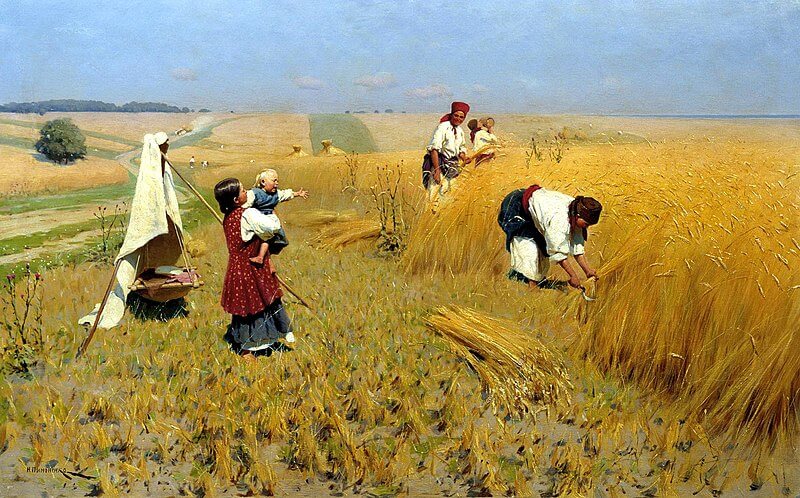 Mykola Pymonenko Zhnyva women working in wheat fields painting in quotes of swanns article 1