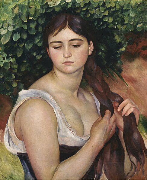 42 Handpicked Marcel Proust Quotes On Habits, Love, Desire, Misery, Memory, and Little Joys 9 Pierre Auguste Renoir Suzanne Valadon La Natte Girl Braiding Her Hair 1