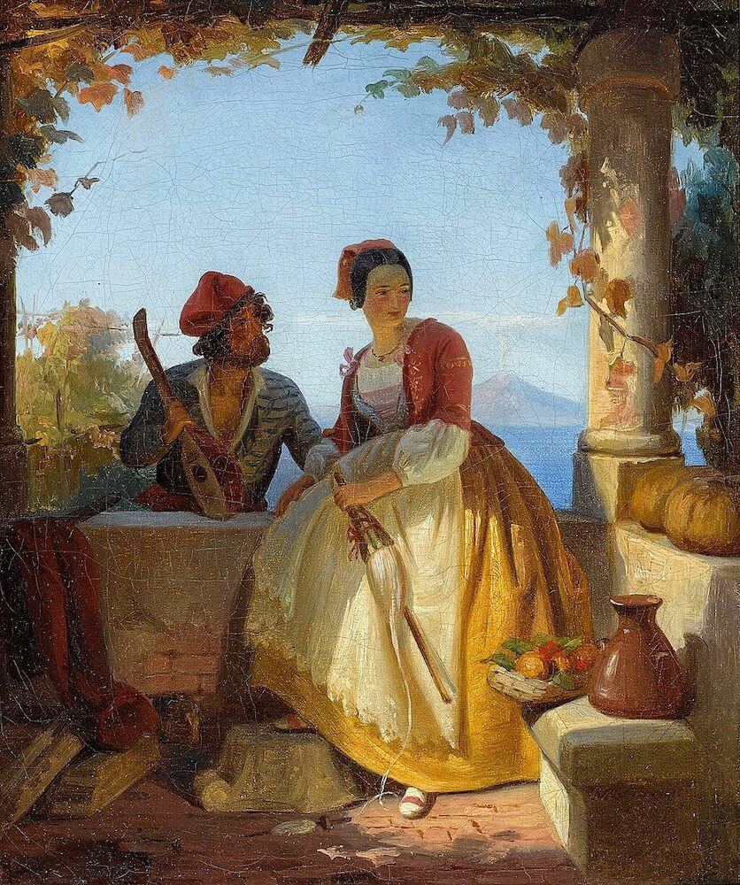 3 Secrets of a Happy Relationship I’m Learning the Hard Way 2 Piotrowski_-_Kochankowie_z_Sorrento-a-couple-in-conversations showing how clear communication is one of the answer for how to be happy in a relationship