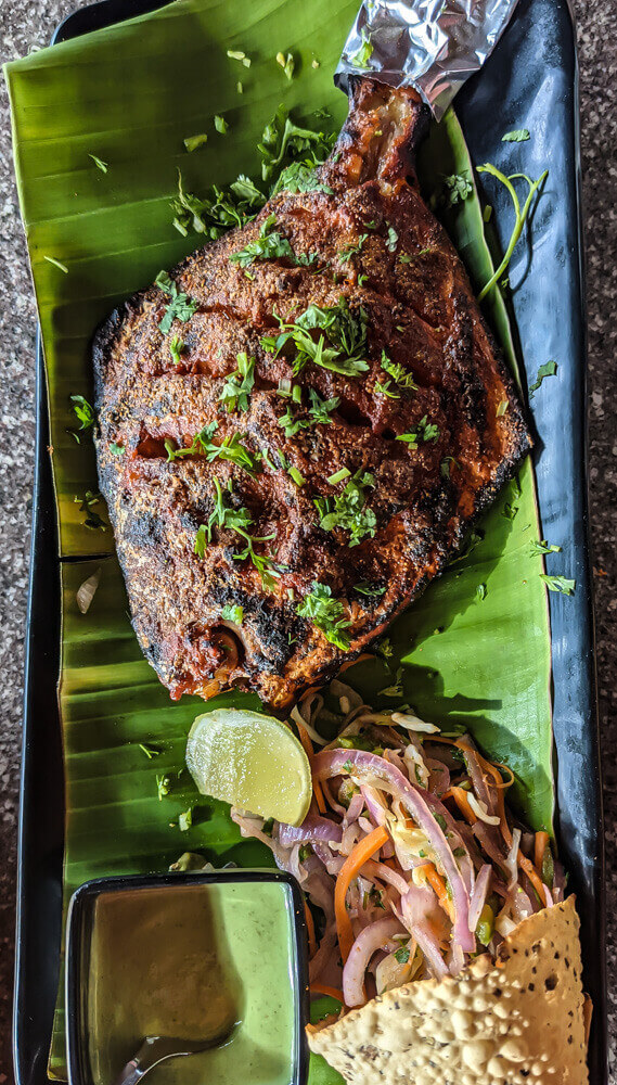 fish on a highway restaurant in madikeri