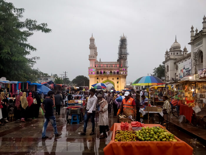 hyderabad streets and charminar