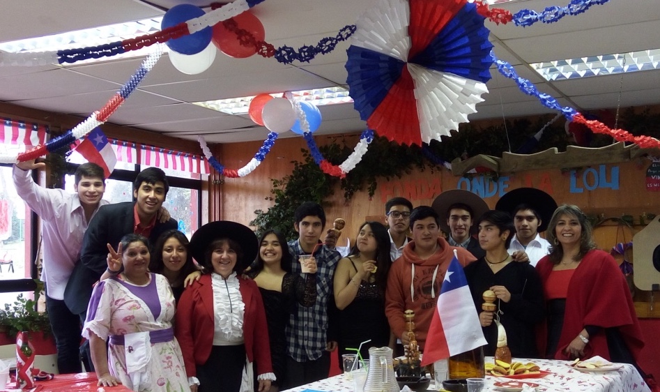 Learning Spanish in Chile–A Mind-Numbing Experience 4 my class ready to celebrate september 18 celebration in chile