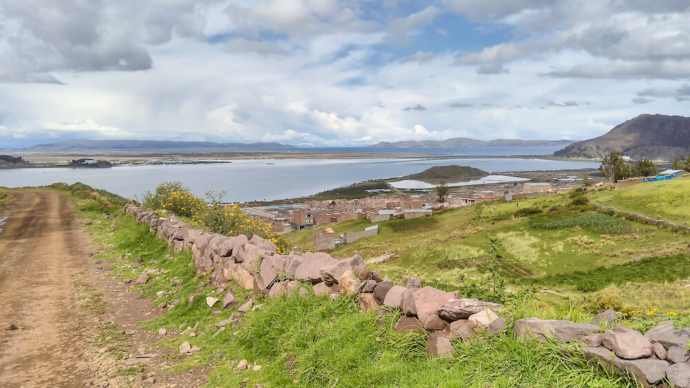 amantani island on lake titicaca peru which is accessible from puno peru