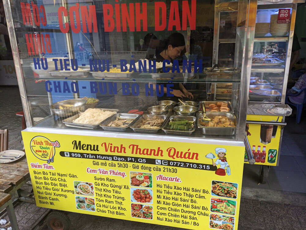 Fish Soup, Crazy Streets, and Night Markets in Saigon 10 food stall ho chi minh city vietnam