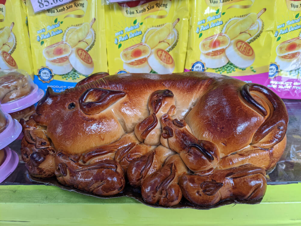 Fish Soup, Crazy Streets, and Night Markets in Saigon 34 the pigs and the piglet