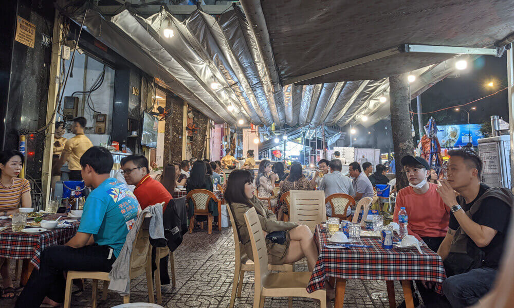 the restaurant was full, saigon, vietnam